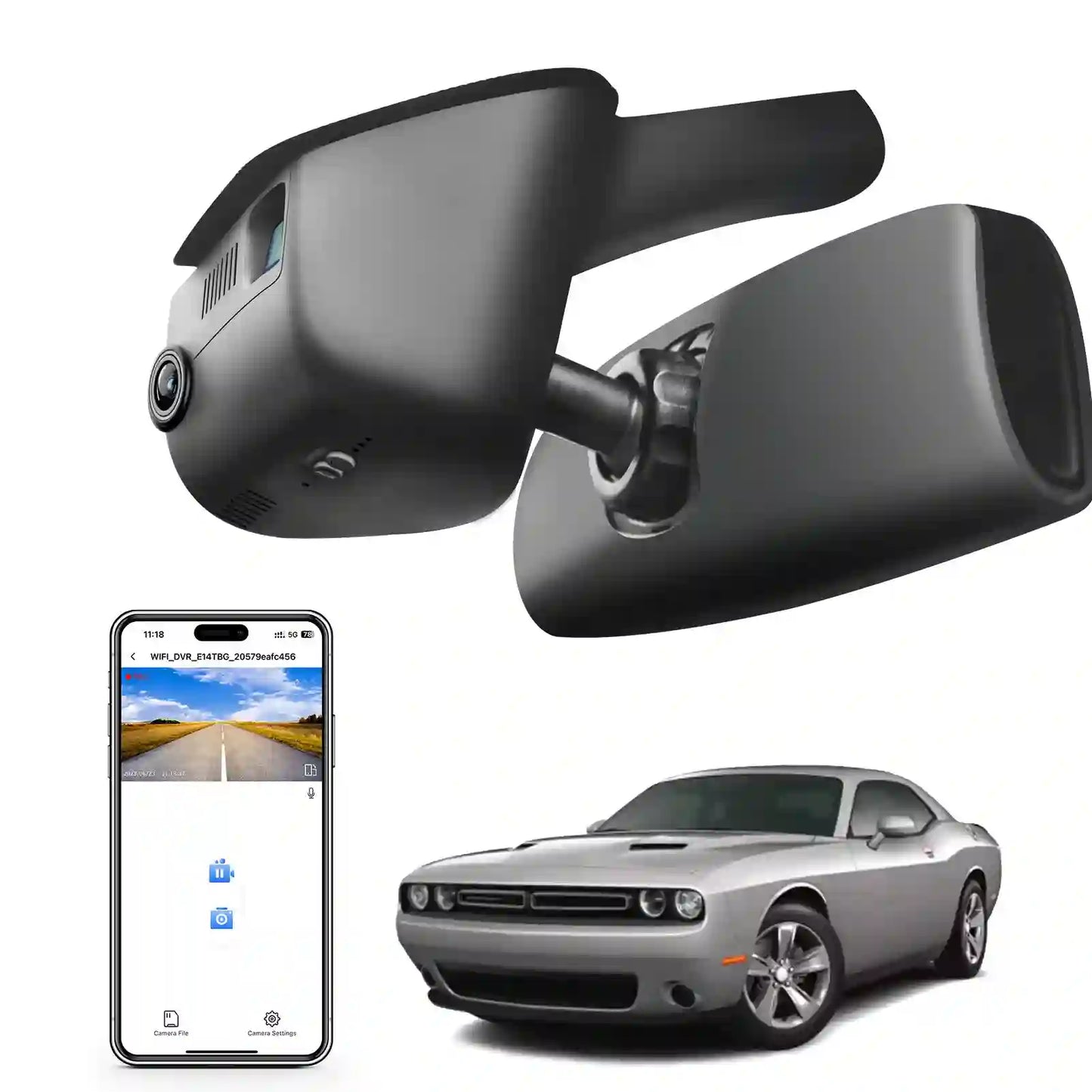 Automotive Electronics Supplier OEM Look Dodge Challenger Dash Cam