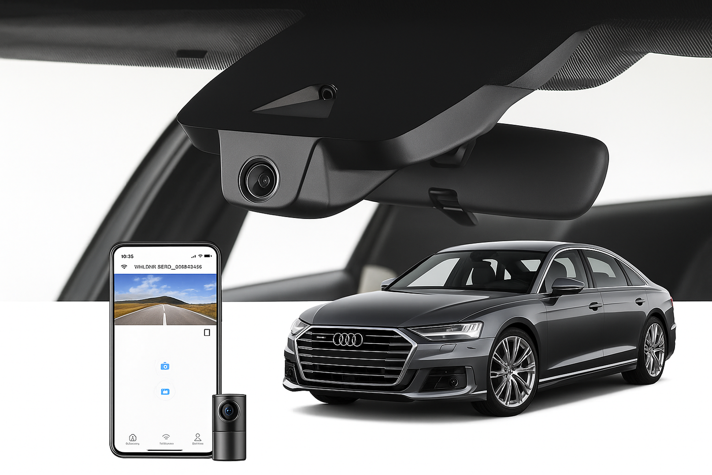 Flush Mount Dash Camera for 2020 Audi S8 Sedan | Factory Direct