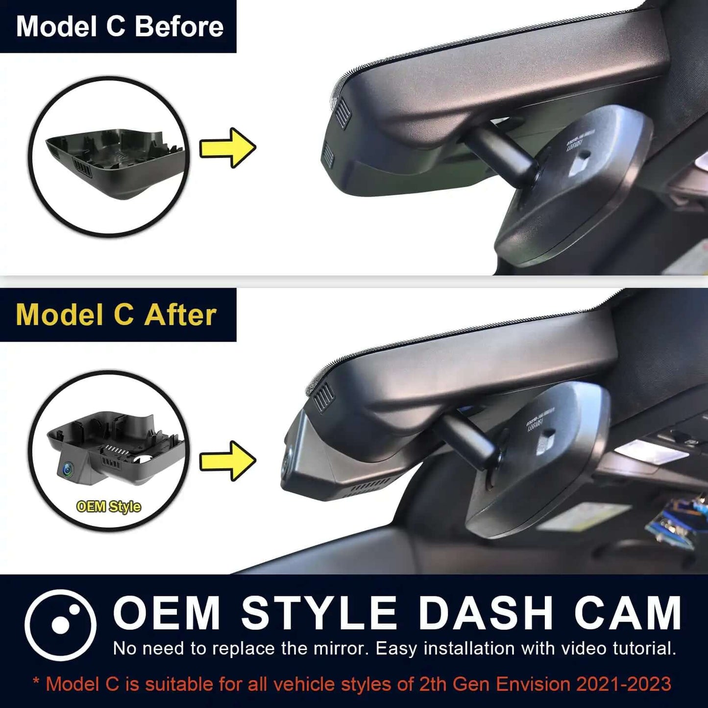 OEM Look Buick Envision Dash Cam For Installers