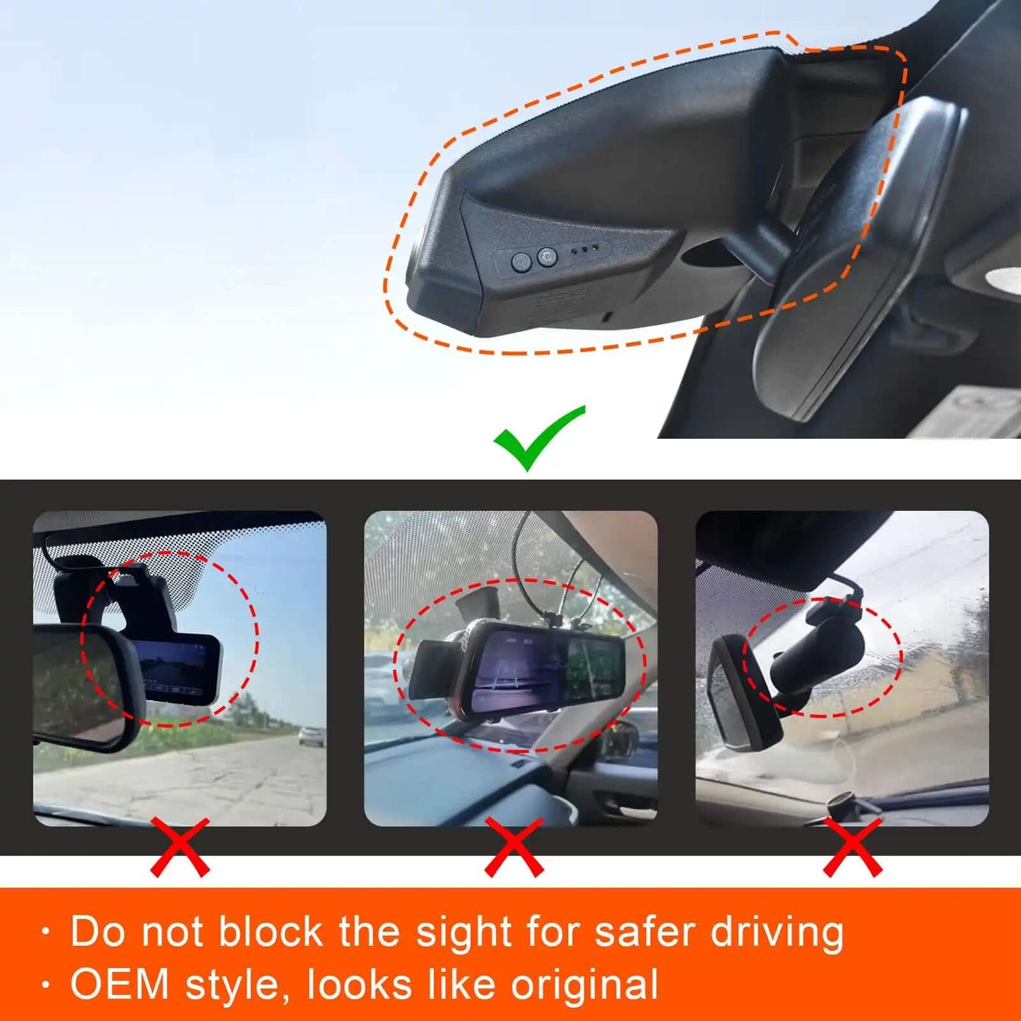OEM Style Ford Mustang Fleet Dash Cam for Auto Parts Stores