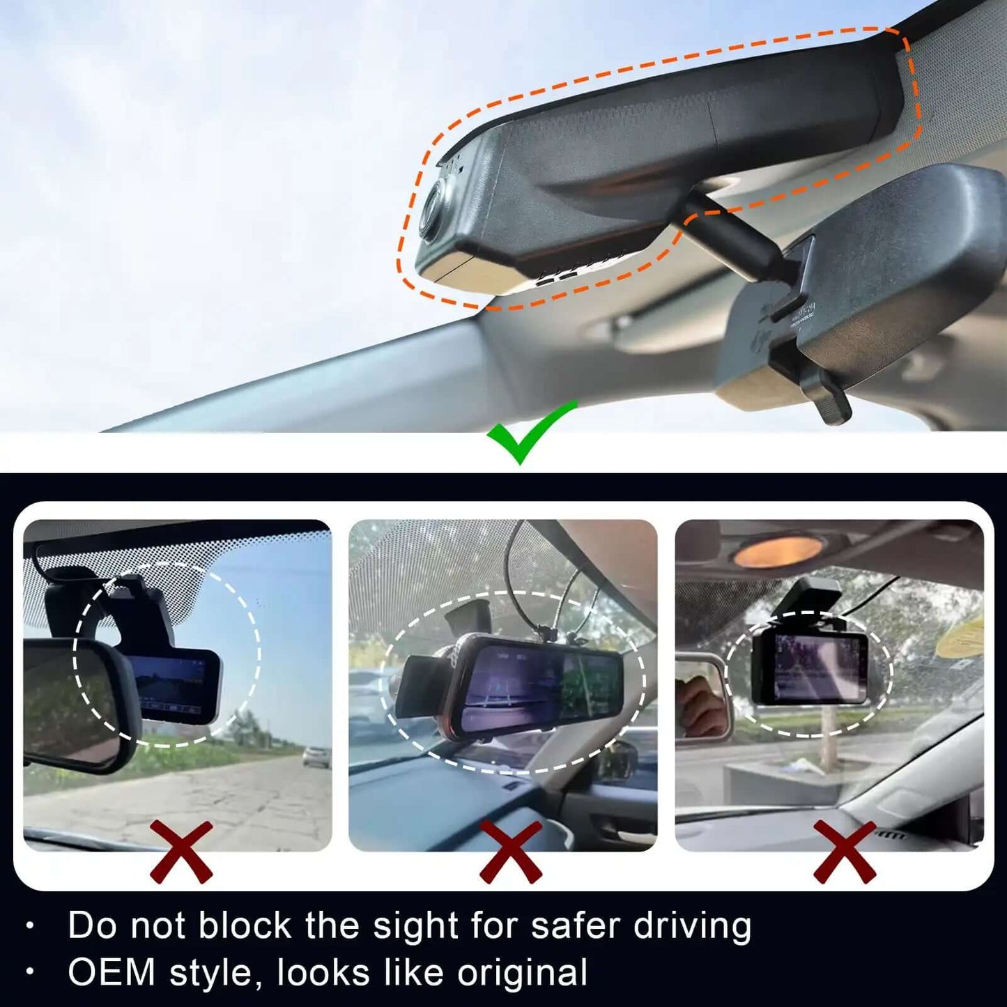 Bulk Supplier Custom Fit EScalade-EScalade ESV Dash Cam Kit