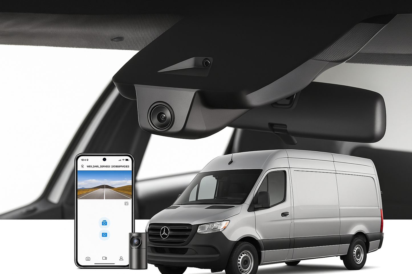 Mangoal Stealth Install Dash Camera for 2020 Freightliner Sprinter 2500 Cargo Van/Minivan | Aftermarket Supplier
