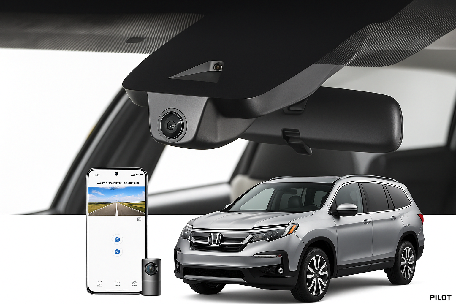 Mangoal 2020 Honda Pilot SUV dash cam | Flush Mount Hardwired Dash Cam | Mangoal