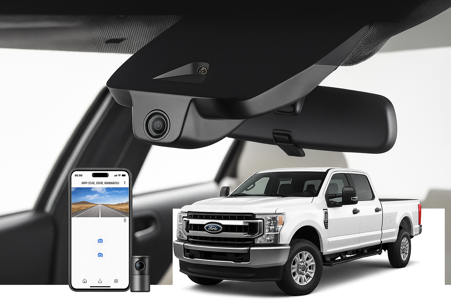 Mangoal Factory Style Dash Camera for 2020 Ford F250 Super Duty Crew Cab Pickup | Aftermarket Supplier