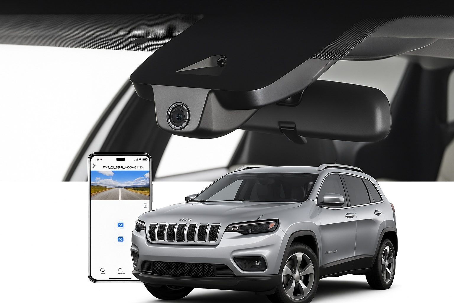 Mangoal 2020 Jeep Cherokee SUV dash cam | Stealth Install Automotive Camera | Mangoal