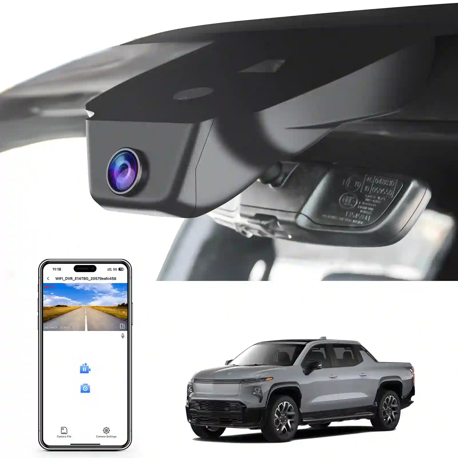 OEM Look Chevy Silverado EV Dash Cam for Car Security Installers