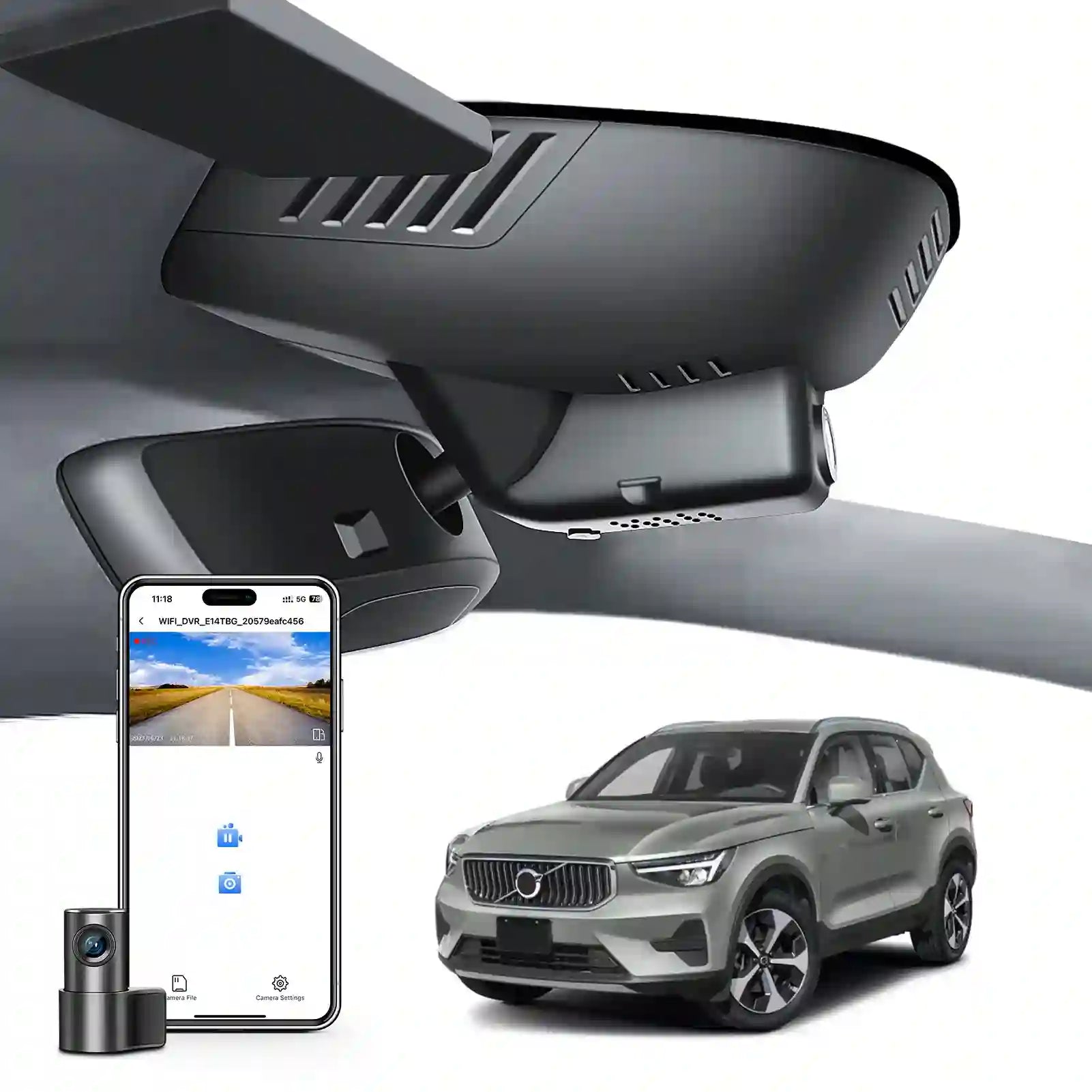 OEM Look Volvo XC40 & XC40 Recharge Dash Cam For Fleet Vehicles