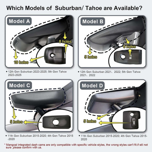OEM Look Chevy Suburban/Tahoe Dash Cam for Auto Parts Stores