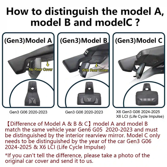 OEM Look BMW X6 Gen3 G06 Dash Cam for Car Security Installers