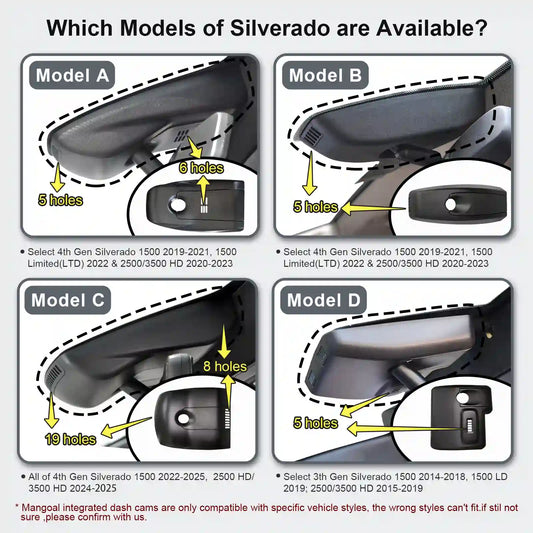 OEM Look Chevy Silverado Dash Cam For Auto Electronics Retailers