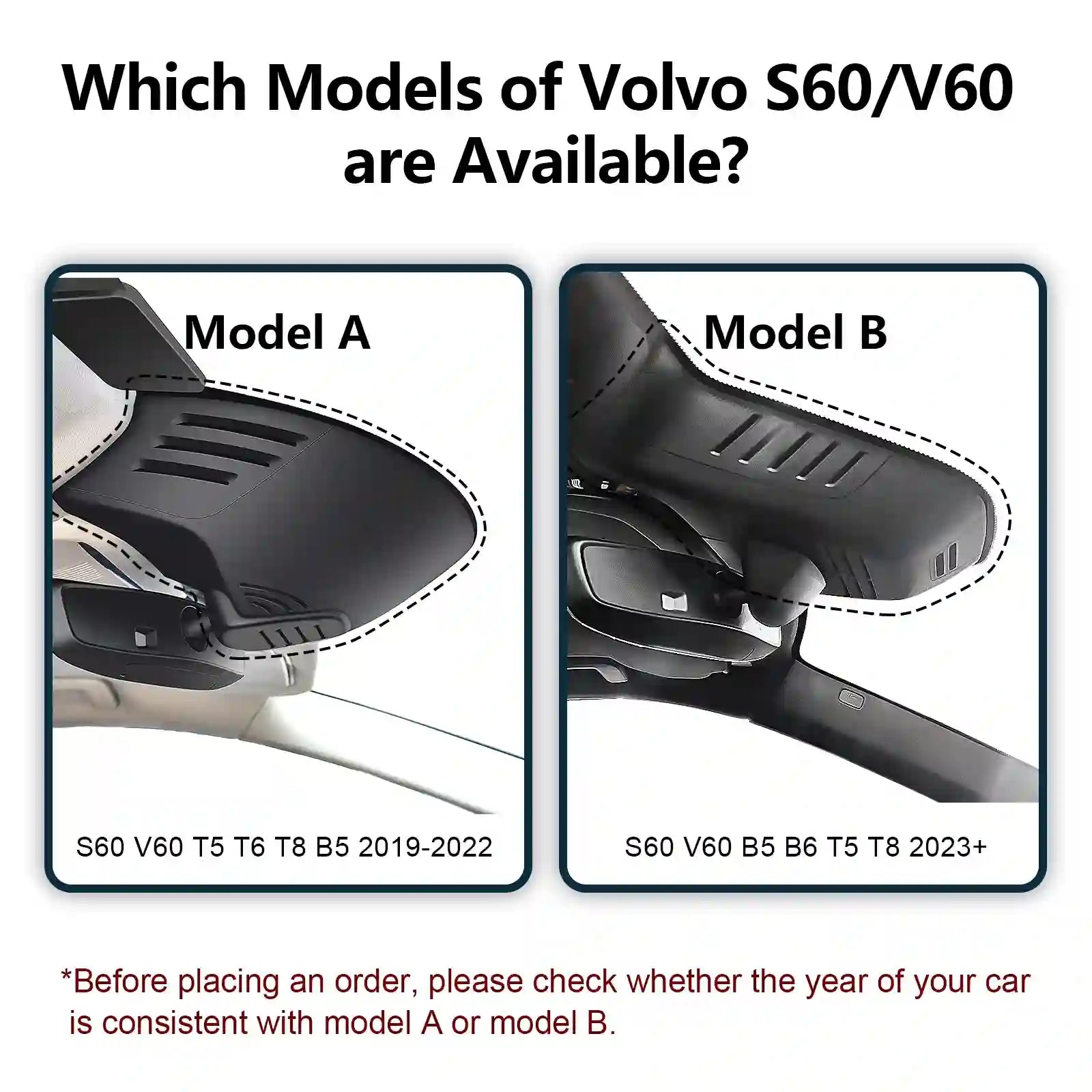 OEM Look Volvo S60 V60 Dash Cam for Car Security Installers