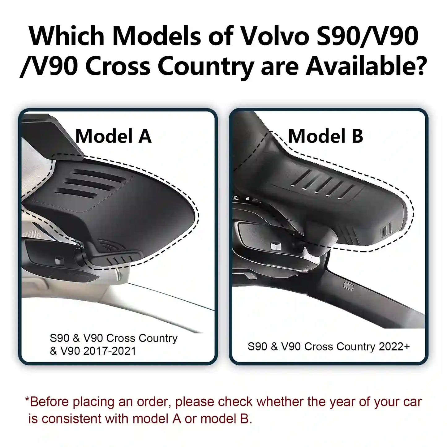 OEM Look Volvo S90 V90 Dash Cam for Car Stereo Stores