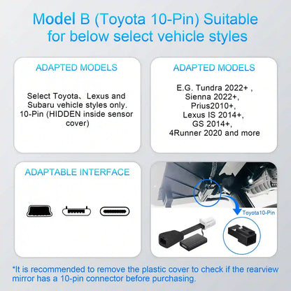 Dashcam Power Adapter 10-Pin  for Toyota