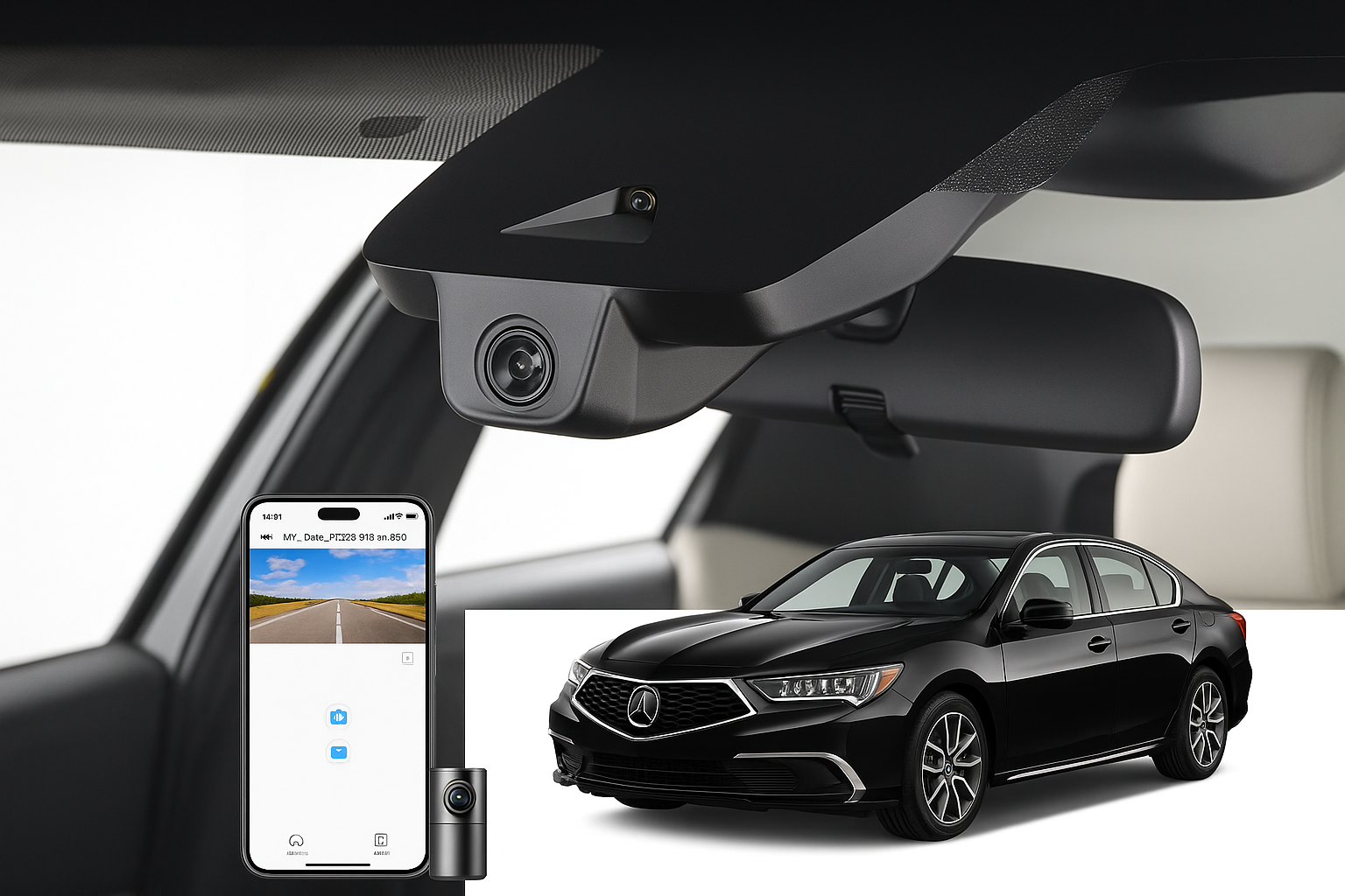 Stealth Install Commercial Dash Cam for 2020 Acura RLX Sedan | Bulk Order