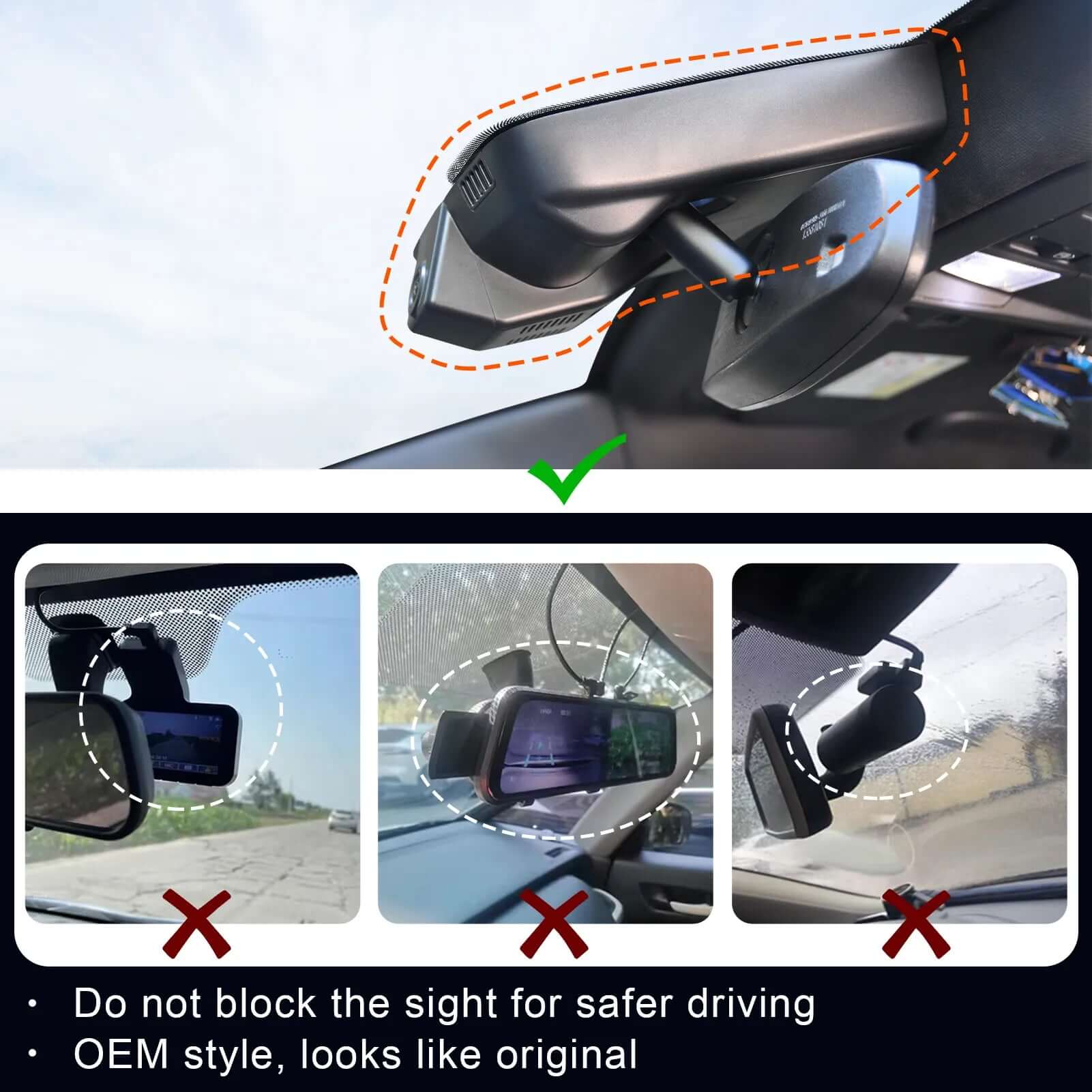 OEM Look Chevy malibu Dash Cam For Installers