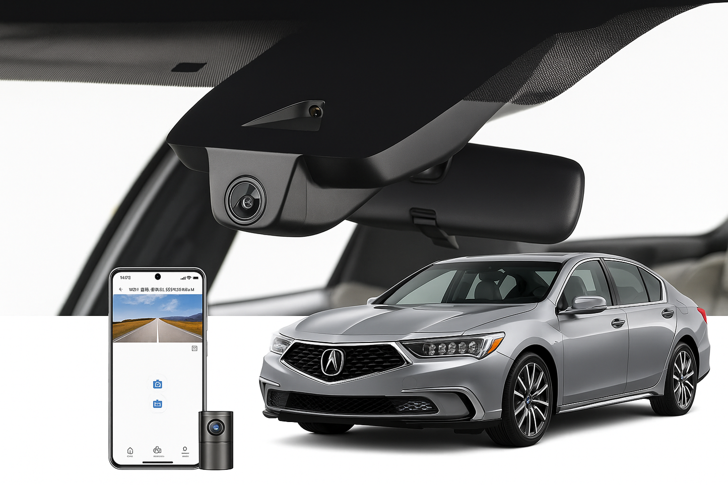 Discrete Mount Car DVR System for 2020 Acura RLX Sport Hybrid Sedan | Aftermarket Supplier