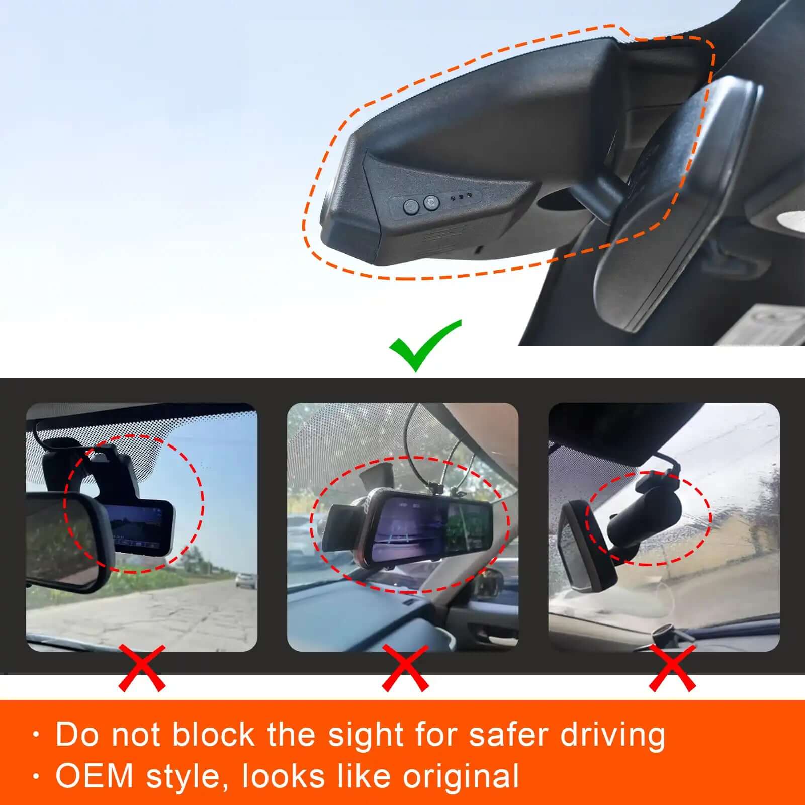 OEM Style Ford Mustang Fleet Dash Cam for Auto Parts Stores