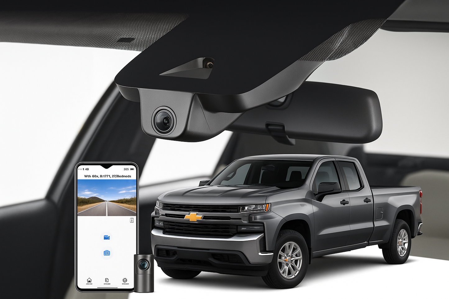 Mangoal Flush Mount Dash Cam for 2020 Chevrolet Silverado 1500 Double Cab Pickup | Wholesale