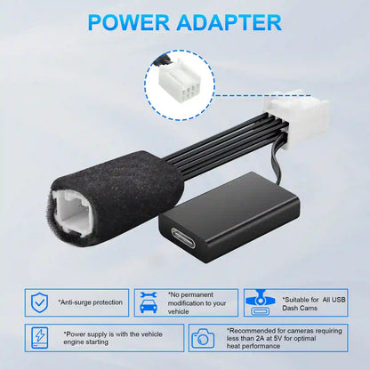 Dashcam Power Adapter 8 Pin  Custom for Honda Civic CR-V Accord HRV