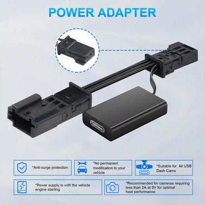 Dashcam Power Adapter Custom for Ford 3 Pin  for F-150 F-250/350 Mustang Explorer