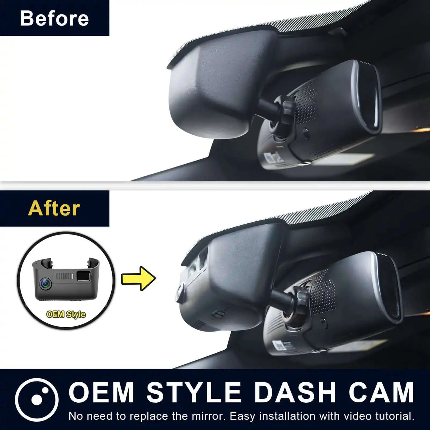 Factory Fit 4th Gen RAM 1500/2500/3500 Dash Camera for Car Accessories Stores