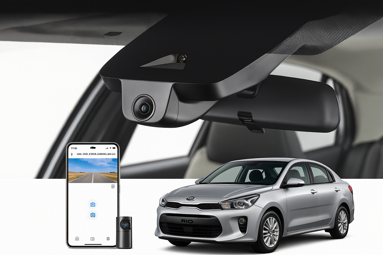 Mangoal 2020 Kia Rio Sedan Hatchback dash cam | OEM Fitment Fleet Dash Cam | Mangoal