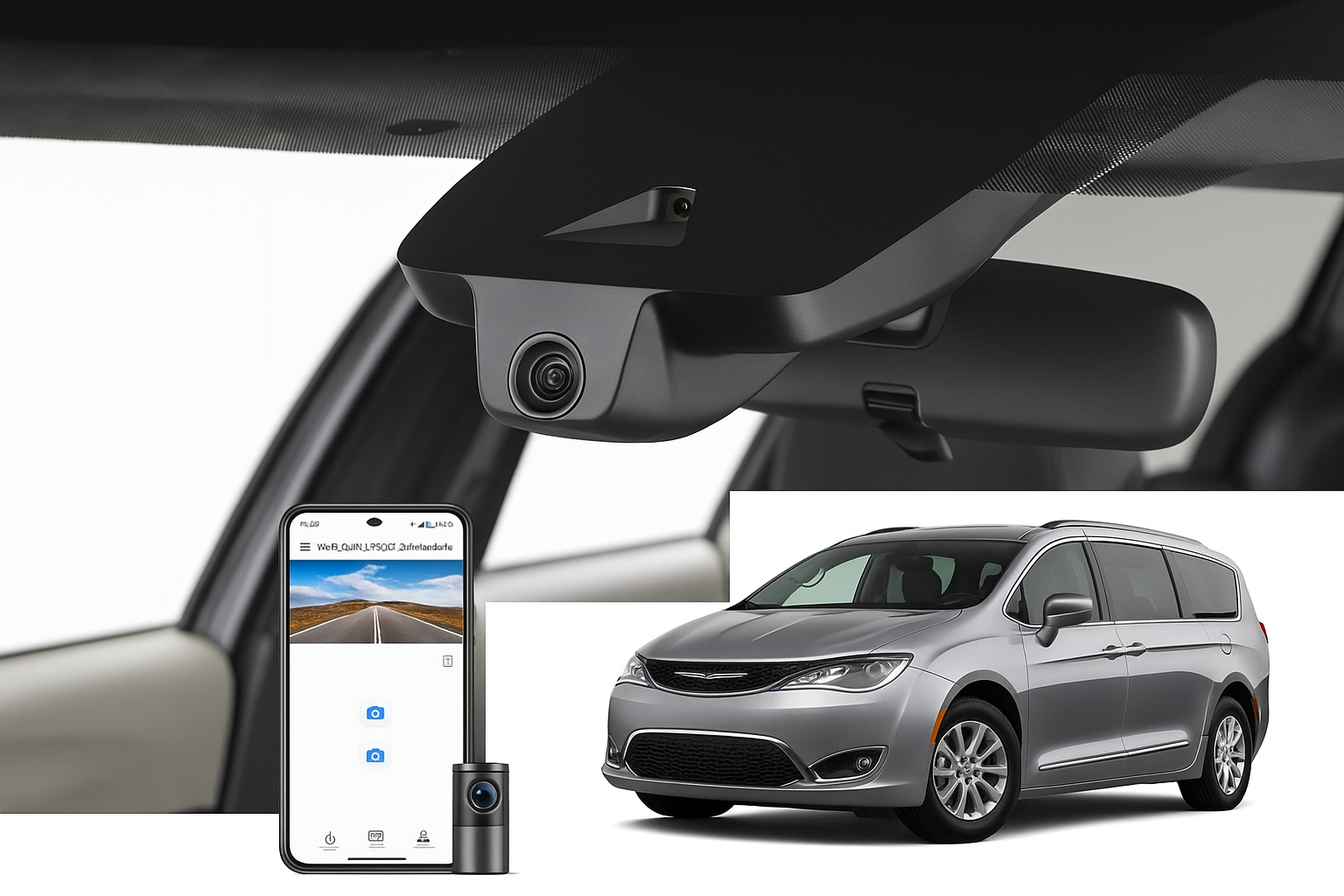 Mangoal OEM Look Hardwired Dash Cam for 2020 Chrysler Pacifica Van/Minivan | Bulk Supplier
