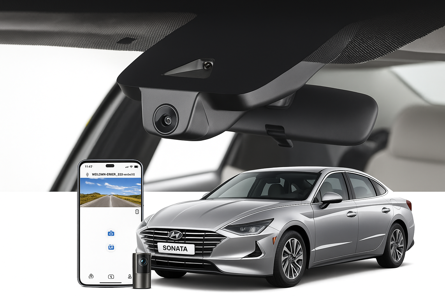 Mangoal 2020 Hyundai Sonata Hybrid Sedan dash cam | OEM Fitment Dash Cam | Mangoal
