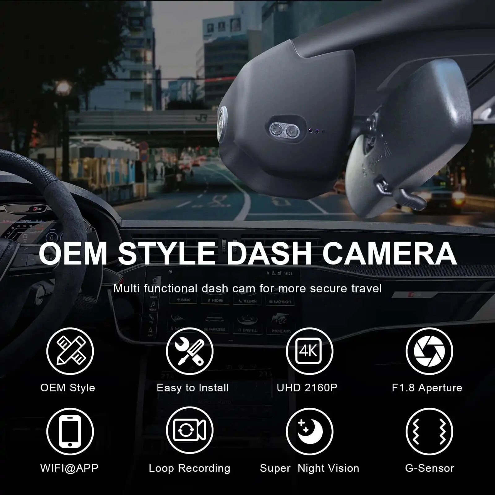 Factory Fit civic Dash Camera for Car Accessories Stores