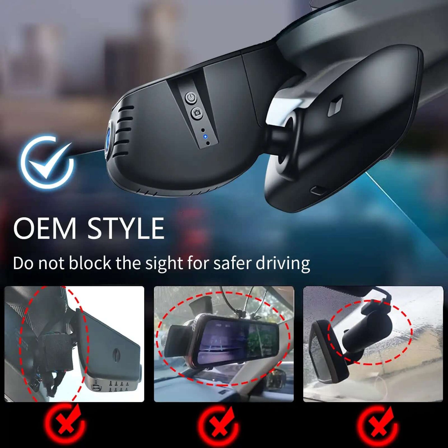 OEM Look Audi (Model A) Dash Cam - 4K Dash Cam Fits Audi (Model A) 2019 2020 2021 2022 2023 2024