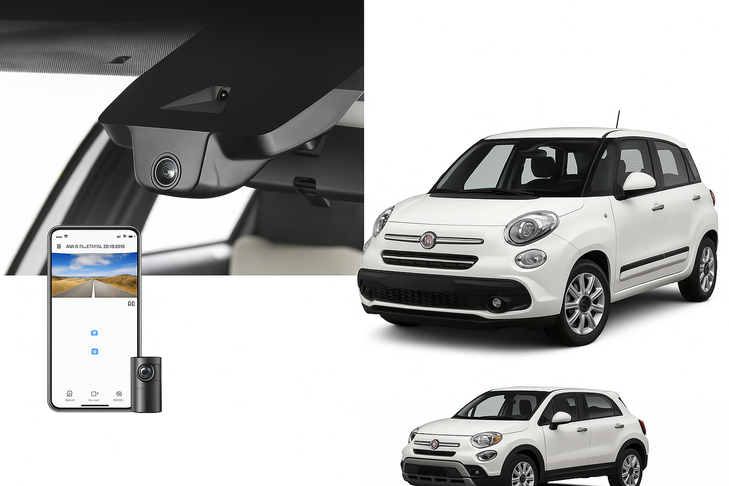 Mangoal Discrete Mount Automotive Camera for 2020 FIAT 500L Hatchback | Bulk Order