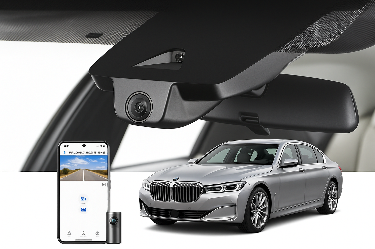 Discrete Mount Dash Cam for 2020 BMW 7 Series Sedan | Bulk Supplier