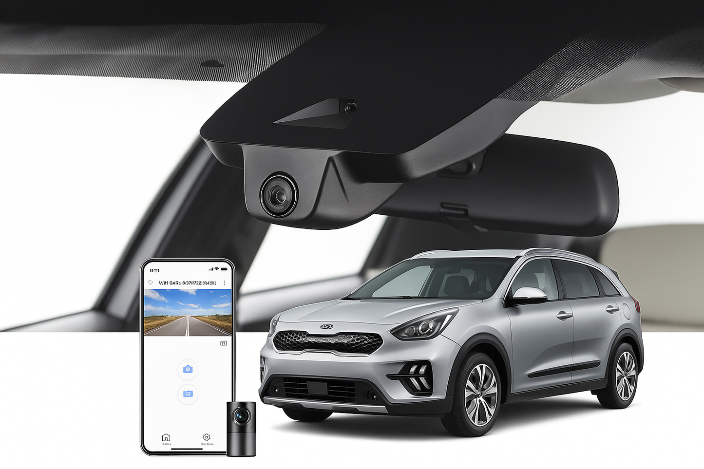 Mangoal 2020 Kia Niro Plug-in Hybrid Wagon dash cam | OEM Fitment Hardwired Dash Cam | Mangoal