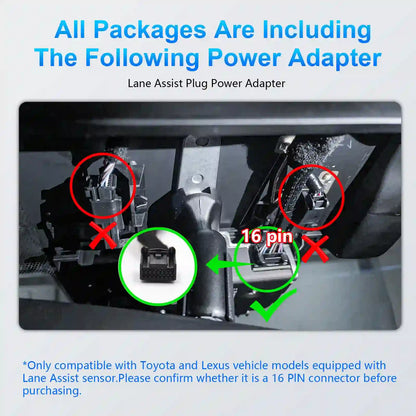 Dashcam Power Adapter for Toyota Lexus 16 Pin  Compatible with Corolla Tacoma Grand Highlander