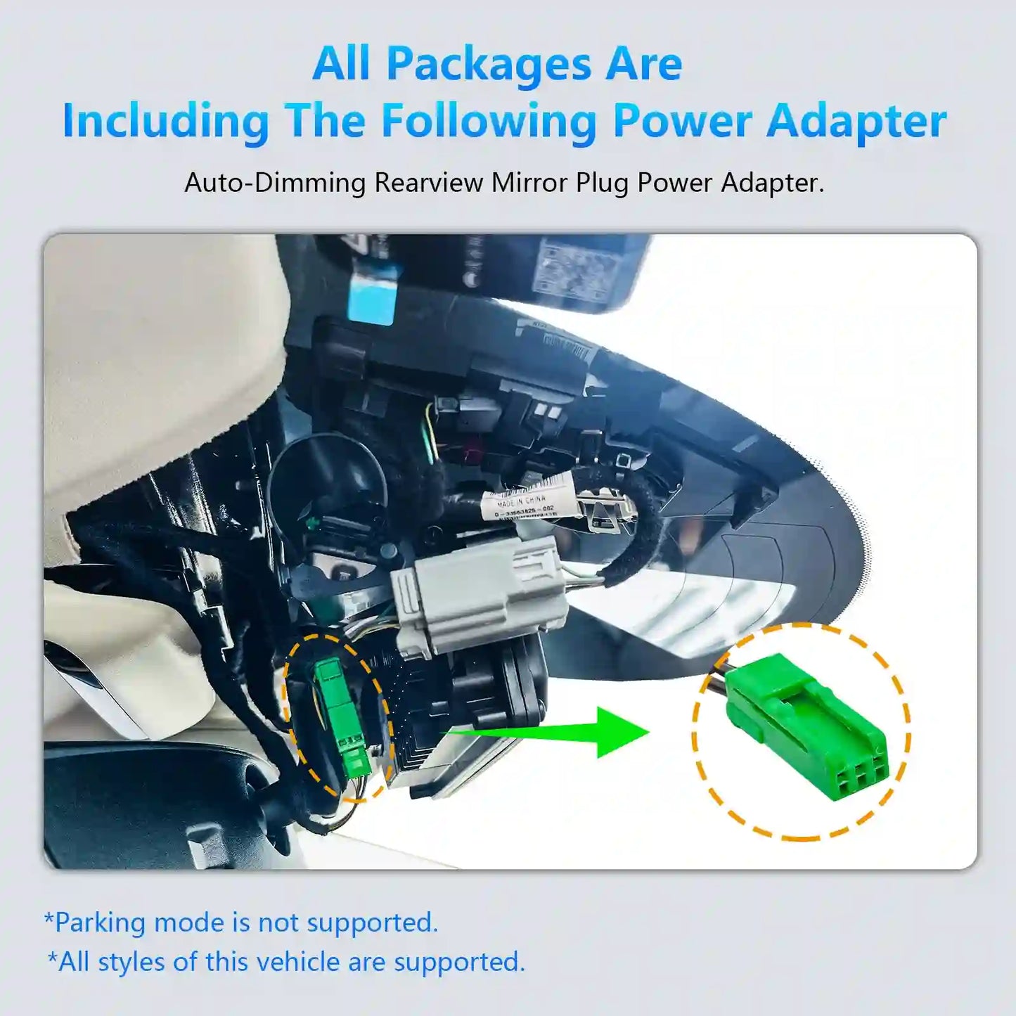 Dashcam Power Adapter 3 Pin  Custom for Volvo XC40 XC60 XC90 S60 V60 C40