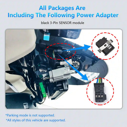 Dashcam Power Adapter 3 Pin  Custom for Volvo C40 Recharge S60 S90 V60 V90 XC40 XC40 XC60 XC90