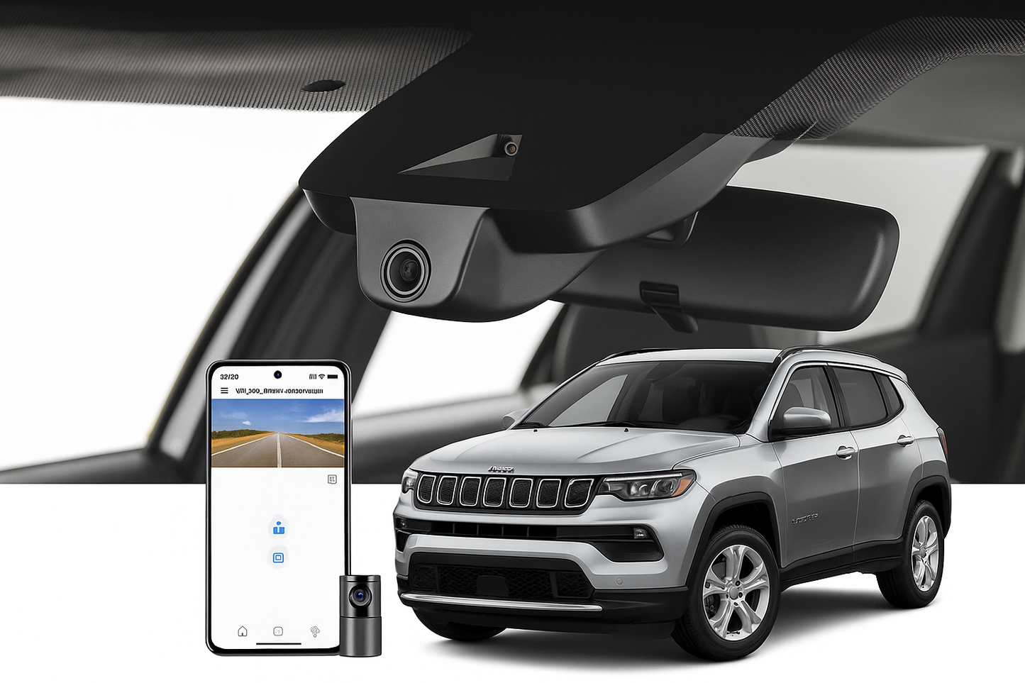 Mangoal 2020 Jeep Compass SUV dash cam | Integrated Look Dash Cam | Mangoal