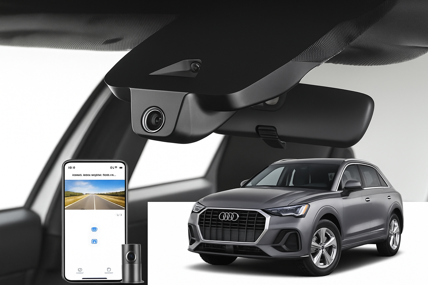 Flush Mount Commercial Dash Cam for 2020 Audi Q3 SUV | OEM Manufacturer