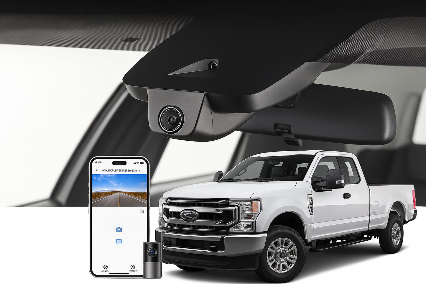Mangoal OEM Fitment Dash Cam for 2020 Ford F350 Super Duty Super Cab Pickup | Car Electronics Distributor