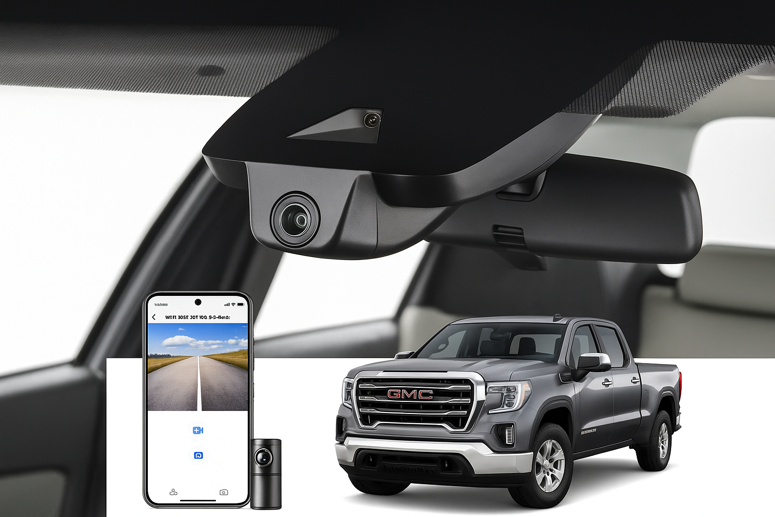 Mangoal 2020 GMC Sierra 1500 Double Cab Pickup dash cam | OEM Fitment Fleet Camera | Mangoal