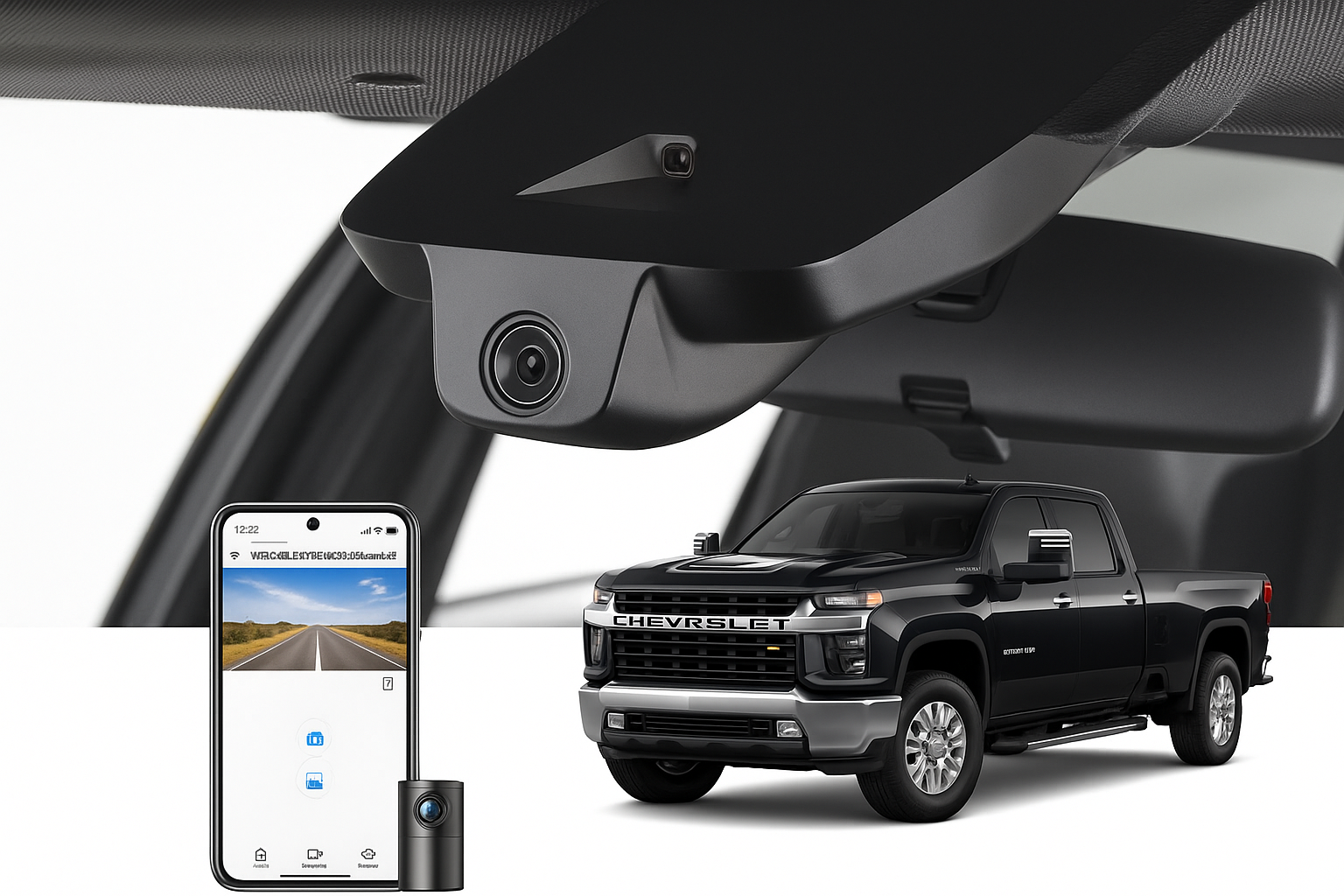 Mangoal Stealth Install Fleet Dash Cam for 2020 Chevrolet Silverado 3500 HD Crew Cab Pickup | Car Electronics Distributor