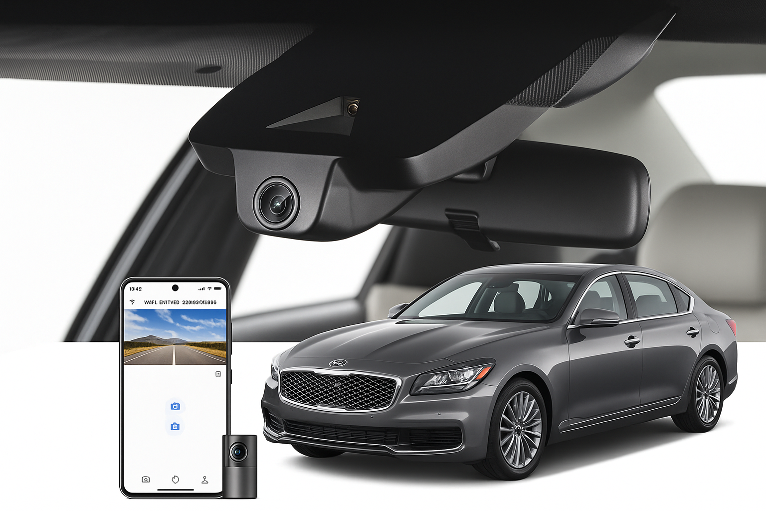 Mangoal 2020 Kia K900 Sedan dash cam | OEM Style Dash Cam | Mangoal
