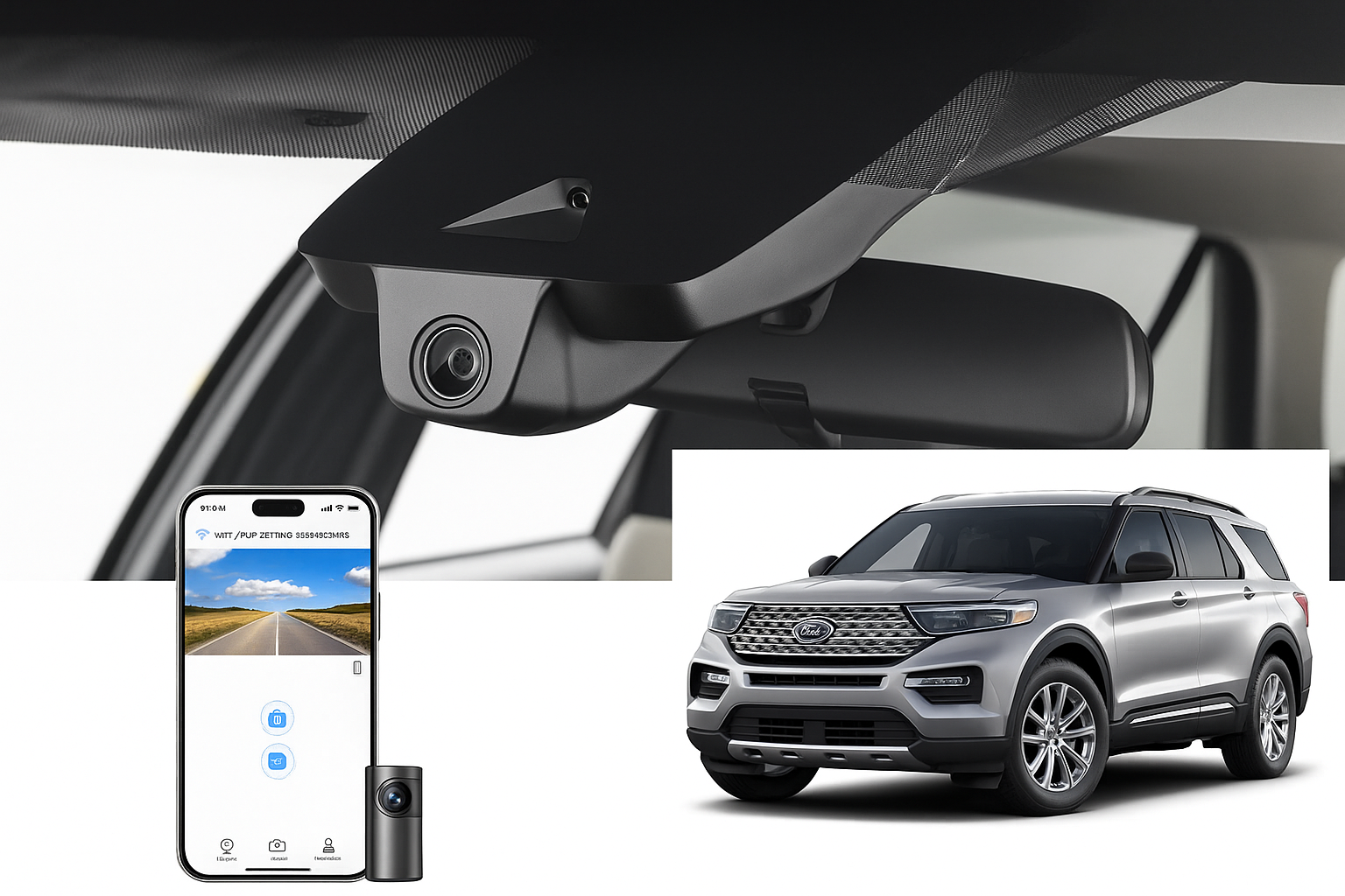 Mangoal OEM Fitment Fleet Dash Cam for 2020 Ford Explorer SUV | Automotive Electronics Supplier