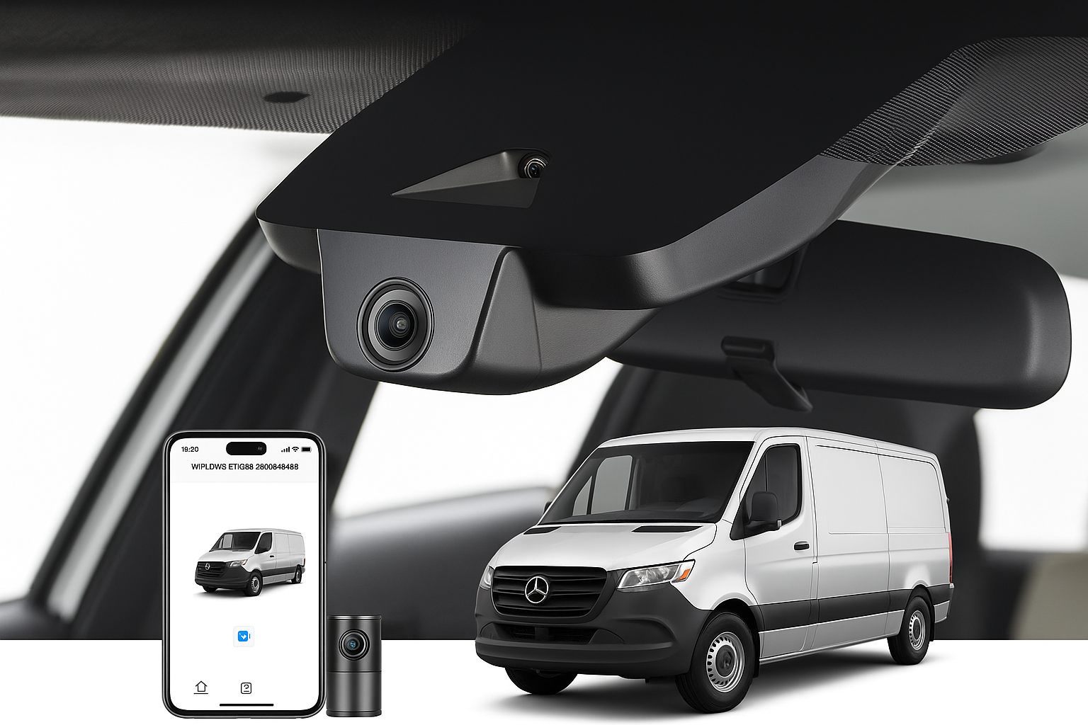 Mangoal Flush Mount Dash Cam for 2020 Freightliner Sprinter 3500 Crew Van/Minivan | Car Electronics Distributor