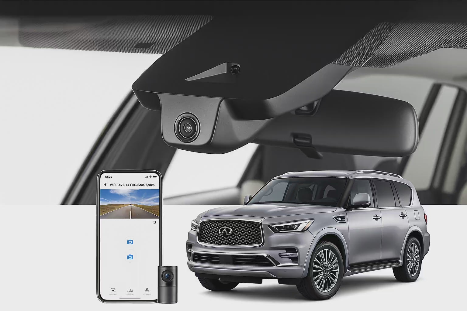 Mangoal 2020 INFINITI QX80 SUV dash cam | Integrated Look Dash Camera | Mangoal