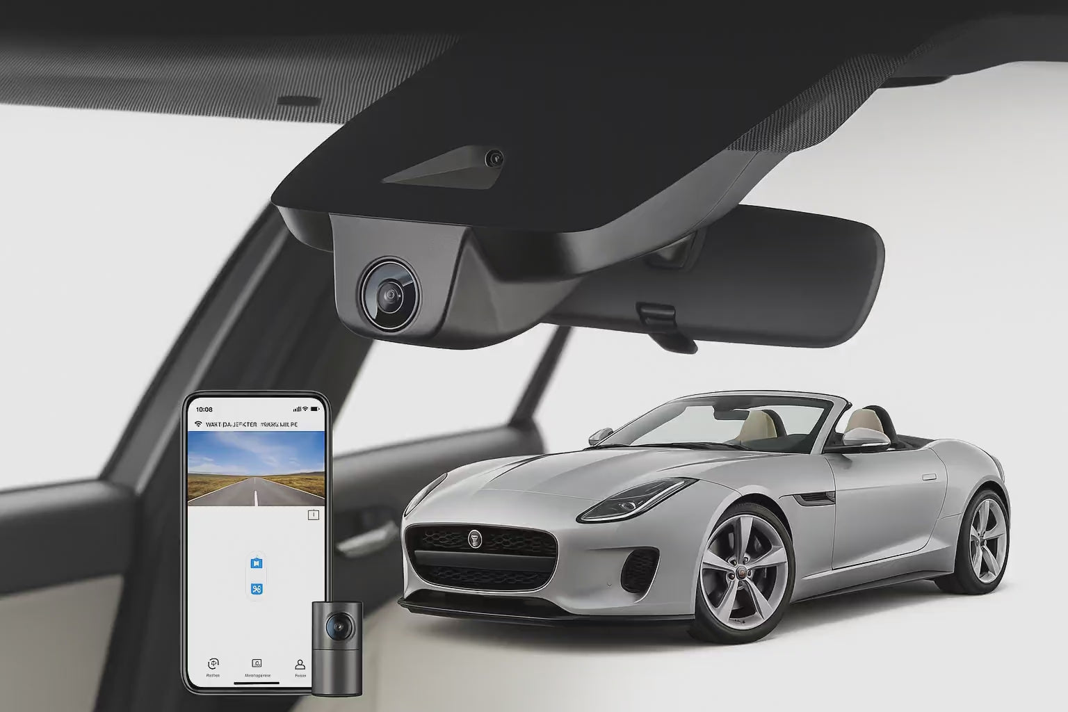 Mangoal 2020 Jaguar F-TYPE Coupe Convertible dash cam | Integrated Look Fleet Dash Cam | Mangoal
