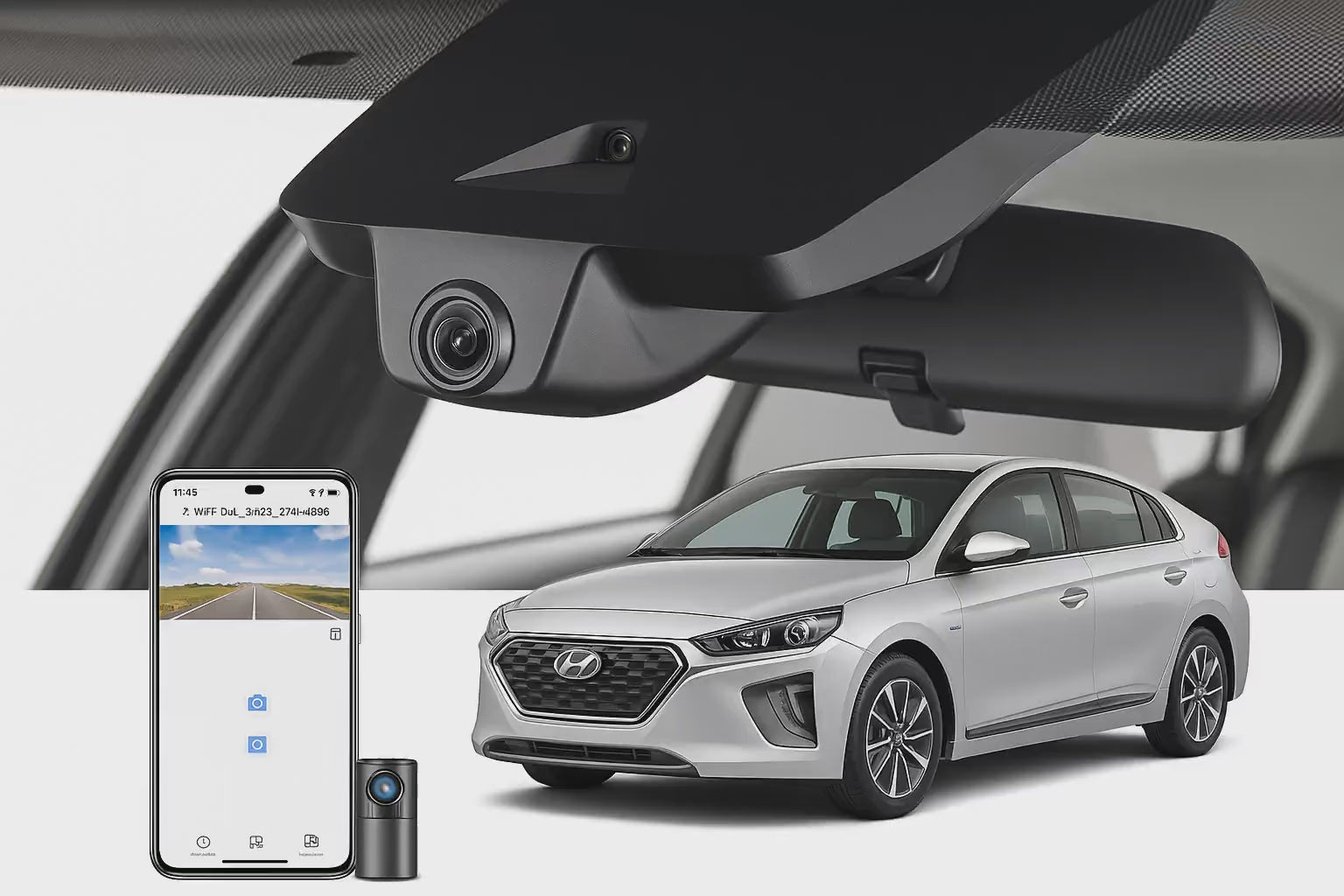 Mangoal 2020 Hyundai Ioniq Plug-in Hybrid Hatchback dash cam | OEM Fitment Car DVR System | Mangoal