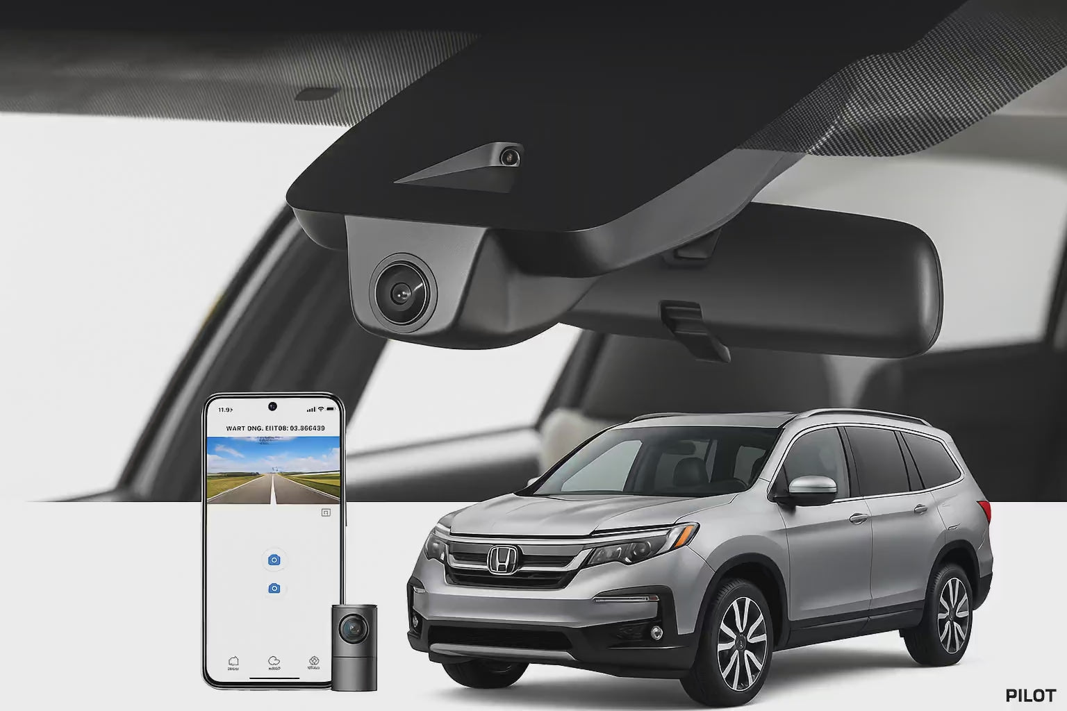 Mangoal 2020 Honda Pilot SUV dash cam | Flush Mount Hardwired Dash Cam | Mangoal