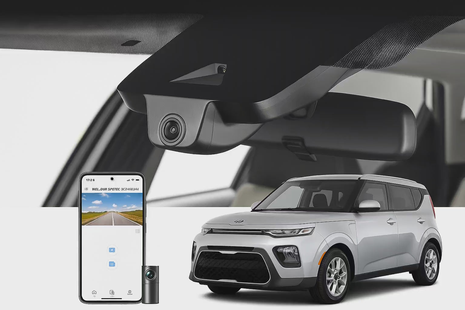 Mangoal 2020 Kia Soul Wagon dash cam | OEM Fitment Hardwired Dash Cam | Mangoal