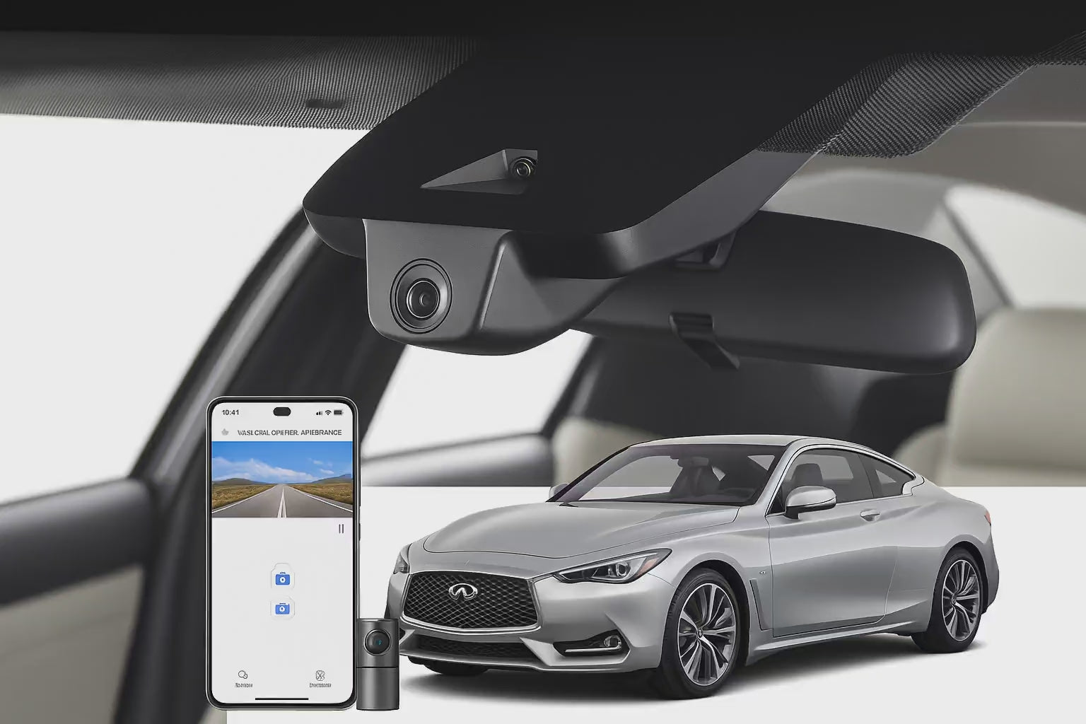 Mangoal 2020 INFINITI Q60 Coupe dash cam | Factory Style Dash Camera | Mangoal